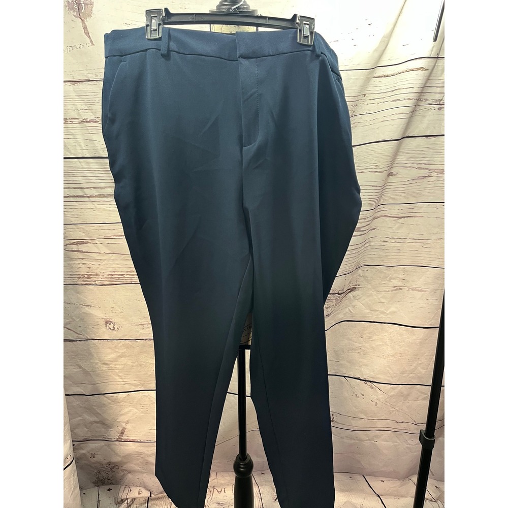 Nine West Womens Plus 20W Navy Blue Mid Rise Skinny Sculpting Stretch Pants NEW